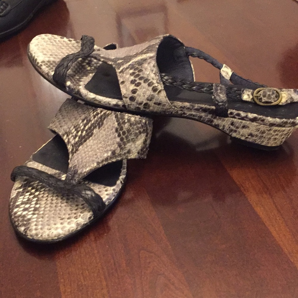 Sesto Meucci snake skin sandals